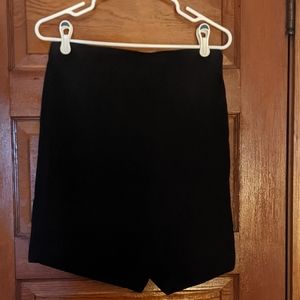 NWT LOFT Asymmetrical ribbed black skirt